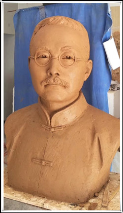 人物胸像泥塑